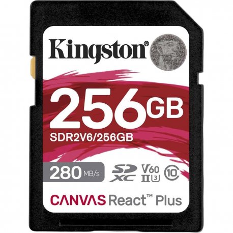 Карта памяти Kingston UHS-II U3 V60 SDXC 256GB Canvas React Plus Class 10 (SDR2V6/256GB)