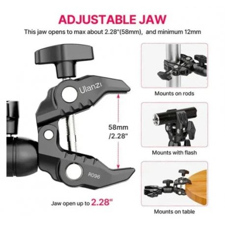 Шарнірне кріплення Ulanzi R096 Double Super Clamp (UV-2870 R096)