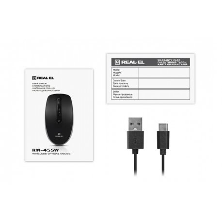 Бездротова миша REAL-EL RM-490W Black (EL123200058)