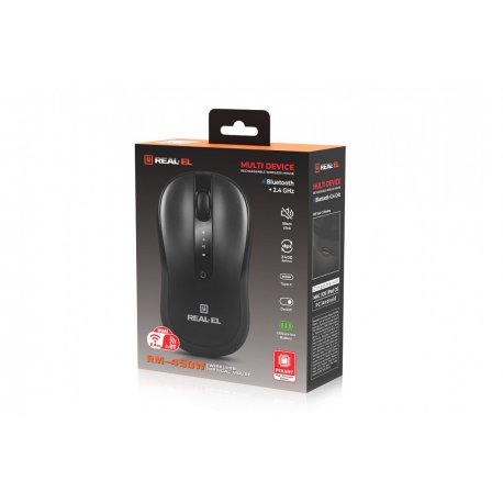 Бездротова миша REAL-EL RM-490W Black (EL123200058)