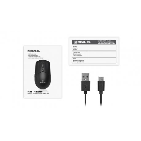 Бездротова миша REAL-EL RM-490W Black (EL123200058)