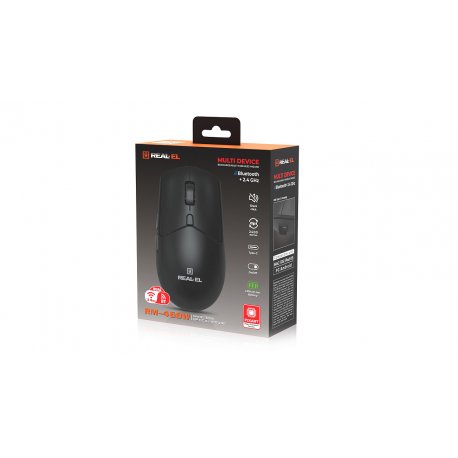 Бездротова миша REAL-EL RM-490W Black (EL123200058)