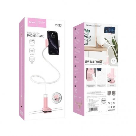 Держатель для телефона Hoco PH23 Pink White (6931474719416)