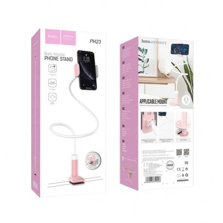 Тримач для телефону Hoco PH23 Pink White (6931474719416)