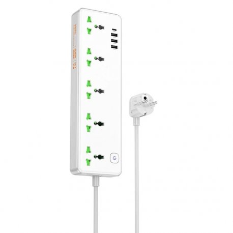 Cетевой удлинитель Hoco AC13A White (6942007607148)