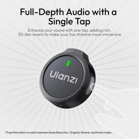 Мікрофонна радіосистема Ulanzi A21 Wireless Microphone Dual-Mic Lightning Black (A054)