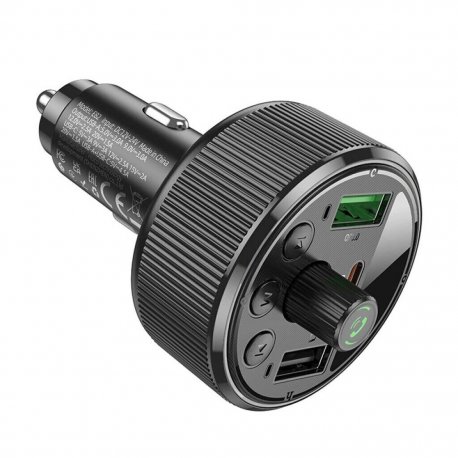 Автомобильное зарядное устройство с FM-модулятором Hoco E82 Guerrero 30W Black