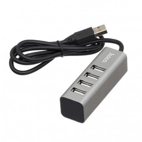 USB-хаб HOCO HB1 4-Port USB 2.0 Steel