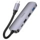 USB-хаб Hoco HB27 Type-C Multi-Function Converter HDTV+USB3.0+USB2.0*2+PD Metal Gray (6931474769329) USB-хаб Hoco HB27 Type-C Multi-Function Converter HDTV+USB3.0+USB2.0*2+PD Metal Gray (6931474769329)