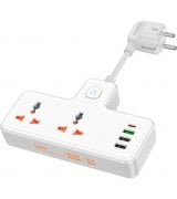 Сетевой фильтр Hoco AC12A Reise 2-position Expansion Socket 8.5 cm White (6942007607100)