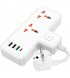 Сетевой фильтр Hoco AC12A Reise 2-position Expansion Socket 8.5 cm White (6942007607100)