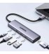 USB-хаб Ugreen CM511 5in1 Metal Gray (UGR-15597)