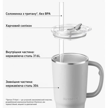 Термокухоль Buydeem 700мл Oat White (DS57-OW)