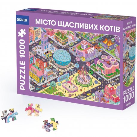 Пазл Orner Місто щасливих котів 1000 елементів (orner-3065)
