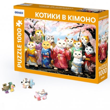 Пазл Orner Котики в кимоно 1000 элементов (orner-2348)