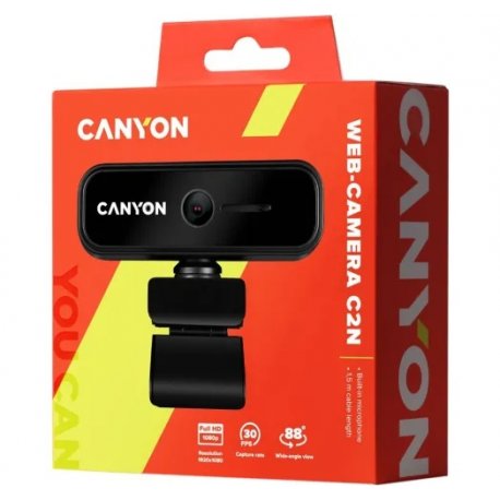 Веб-камера Canyon C2N Full HD Black (CNE-HWC2N)