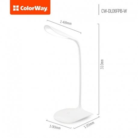 Настольная лампа LED ColorWay White (CW-DL06FPB-W)