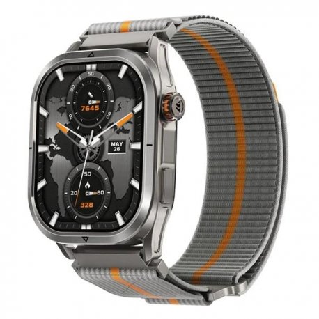 Ремінець Kospet 22mm Woven Nulon Silver Grey