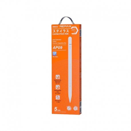 Стилус Remax APP Multi-functional Control Apple-Specific Smart Capacitive Stylus AP09 White (6954851244707)