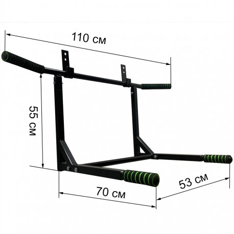 Турник настенный Newt Iron 2 в 1 черный (NE-TR-2B)