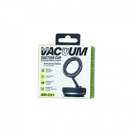 Автодержатель Remax Multi functional vacuum suction cup rotatable magnetic holder RM-C51 Black (6954851250685)