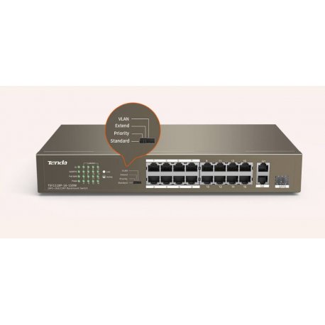 Комутатор Tenda (TEF1118P-16-150W)