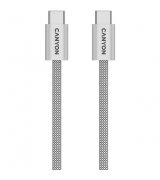 Кабель Canyon OnWire 60MG Type-C to Type-C 60W (1m) Light Grey (CND-CCMG60AB15LG)