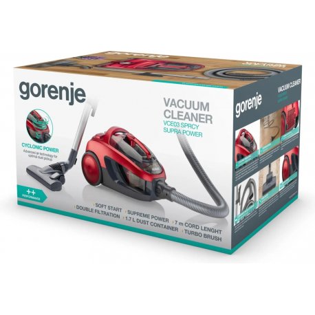 Пылесос Gorenje VC-T4019 (VCE03SPRCY)