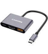 USB-хаб Canyon DS-4 3in1 USB-C Grey (CNS-TDS4)