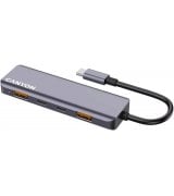 USB-хаб Canyon DS-3 3in1 USB-C Dark Grey (CNS-TDS3)
