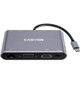 USB-хаб Canyon DS-14 8in1 4k USB-C Dark Grey (CNS-TDS14)