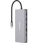 USB-хаб Canyon DS-12 13in1 4k USB-C Dark Grey (CNS-TDS12)