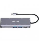 USB-хаб Canyon DS-8 8in1 Thunderbolt 4k Space Grey (CNS-TDS08DG)