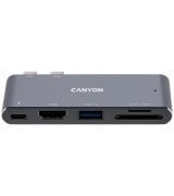 USB-хаб Canyon DS-5 5in1 Thunderbolt 3 4k Space Grey (CNS-TDS05DG)