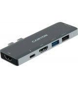 USB-хаб Canyon DS-5 5in1 Thunderbolt 3 4k Space Grey (CNS-TDS05DG)