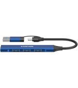 USB-хаб CanyonDS-02 4in1 USB-A/C Blue (CNS-TDS02BL)