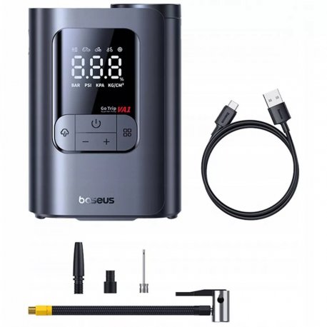 Автомобільний насос Baseus GoTrip VA1 Super Mini 80W 5000mAh Black (C0119501)