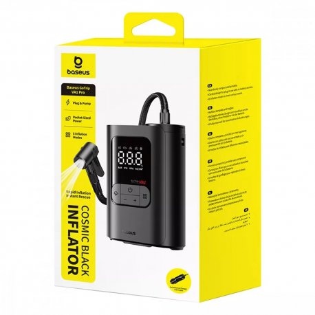 Автомобильный насос Baseus GoTrip VA1 Super Mini 100W Wired Black (C0119701)