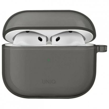 Чохол Uniq Glase AirPods 4 Glossy Smoke (8886463691663)