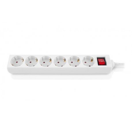 Сетевой фильтр REAL-EL RS-6 Protect M 1.8м White (EL122300031)