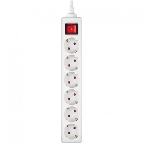 Сетевой фильтр REAL-EL RS-6 Protect M 1.8м White (EL122300031)