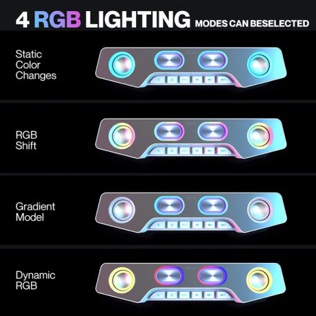 Комп'ютерна колонка Fifine A16 Gaming Speaker RGB AUX/Bluetoth Black (A16)