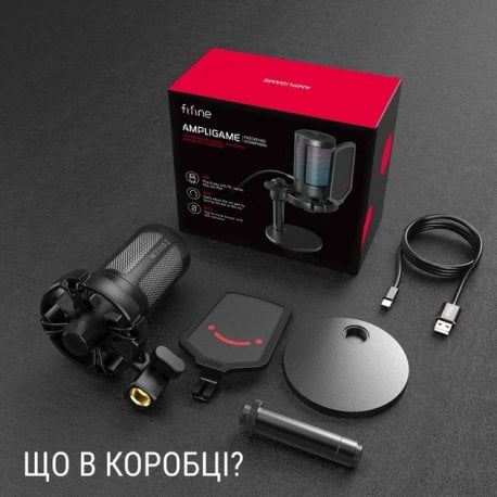 Микрофон Fifine RGB Ampligame A6 Black