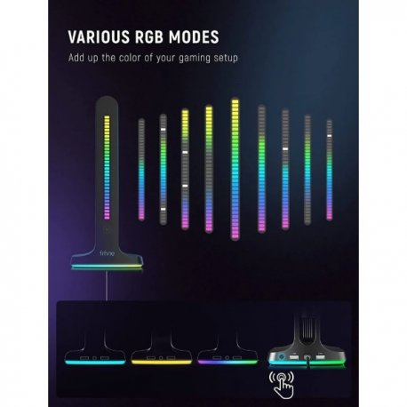 Подставка для наушников Fifine RGB Headset Stand S3