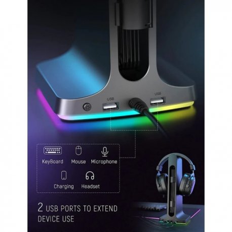 Подставка для наушников Fifine RGB Headset Stand S3