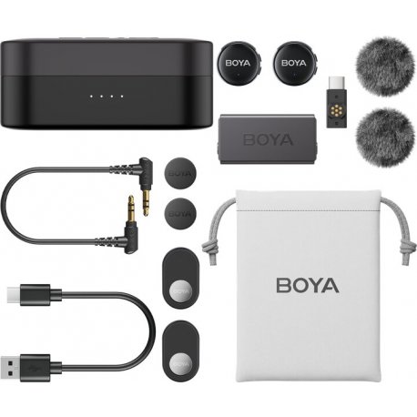 Микрофонная радиосистема Boya LINK 3-02 Type-C/TRS Black (LINK 3-02)