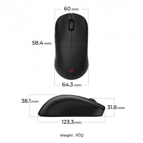 Бездротова миша ігрова Zowie U2‑DW Black (9H.N4PBE.A2E)