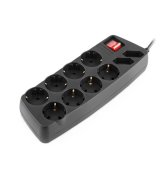 Сетевой фильтр REAL-EL RS-10 Protect 1.8 м Black (EL122300038)
