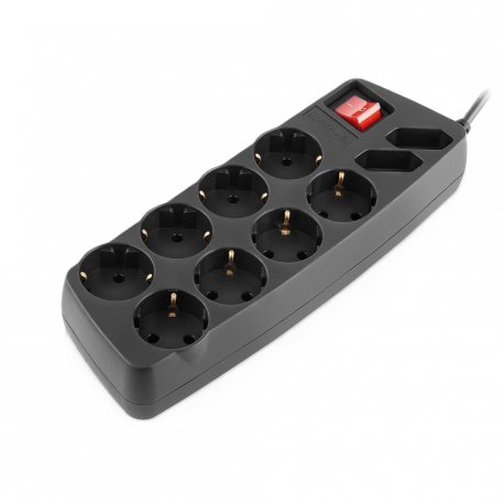 Сетевой фильтр REAL-EL RS-10 Protect 1.8 м Black (EL122300038)