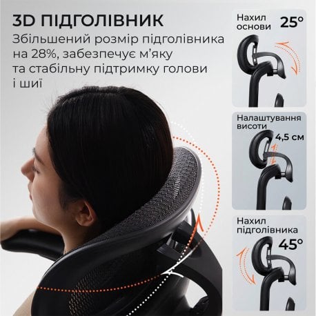 Офісне крісло Sihoo C300 Lite V2 Black (C300-LITE-V2-B101)